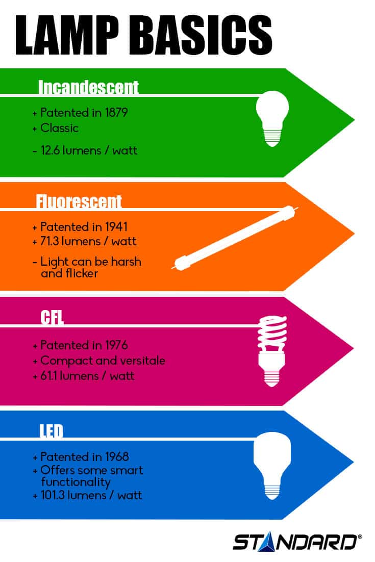 Lamps basics infographic